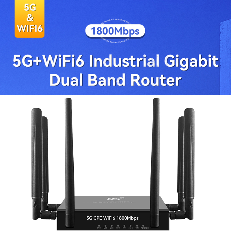 Industrial 5G CPE Dual Band WiFi 6 Wireless Router